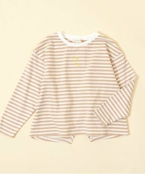 KP / ケーピー Tシャツ | KP coucou?(ケーピーククー)ワンポイント刺繍長袖ボーダーTシャツ(80～140) | 詳細10