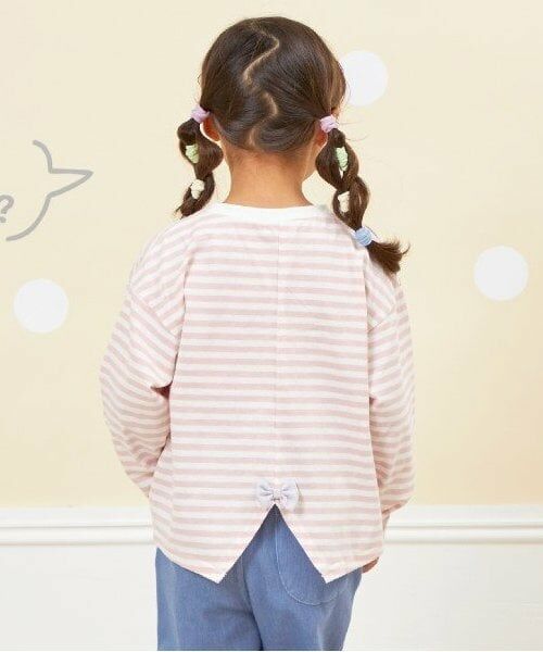 KP / ケーピー Tシャツ | KP coucou?(ケーピーククー)ワンポイント刺繍長袖ボーダーTシャツ(80～140) | 詳細5