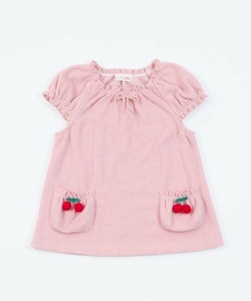 KP / ケーピー ダウンジャケット・ベスト | KP(ケーピー)チェリーモチーフブークレベスト(80～120) | 詳細1