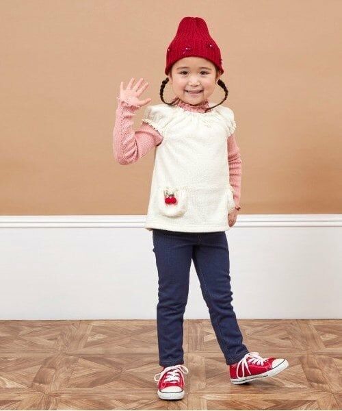 KP / ケーピー ダウンジャケット・ベスト | KP(ケーピー)チェリーモチーフブークレベスト(80～120) | 詳細7