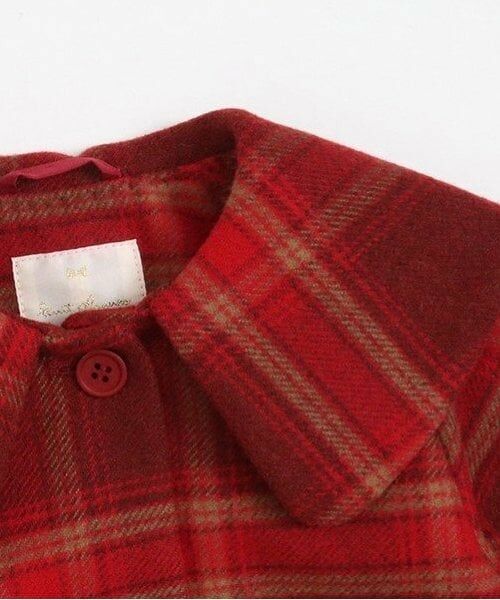 KP / ケーピー その他アウター | KP(ケーピー)ビッグカラーウールチェックコート(90～130) | 詳細15