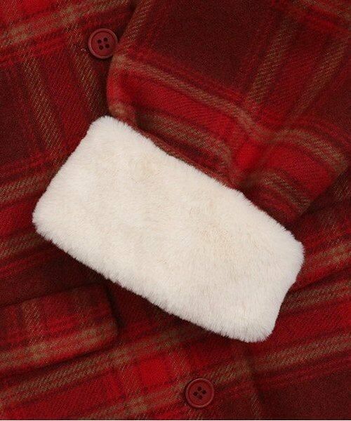 KP / ケーピー その他アウター | KP(ケーピー)ビッグカラーウールチェックコート(90～130) | 詳細17