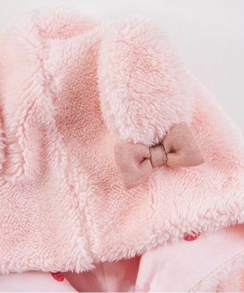 KP / ケーピー ベビー・キッズウエア | KP(ケーピー)ボア　mimi刺しゅう＆リボン付きマント | 詳細1