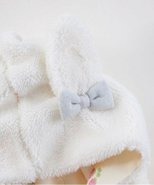 KP / ケーピー ベビー・キッズウエア | KP(ケーピー)ボア　mimi刺しゅう＆リボン付きマント | 詳細4