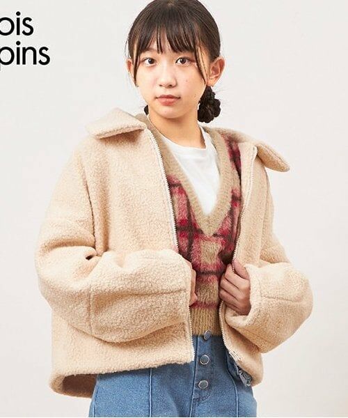 KP / ケーピー ブルゾン | troislapins(トロワラパン)ブークレーブルゾン(140～160)（アイボリー）