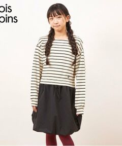 KP / ケーピー ミニ丈・ひざ丈ワンピース | troislapins(トロワラパン)鹿の子ボーダーワンピース(140～160)