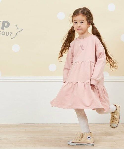 KP / ケーピー ミニ丈・ひざ丈ワンピース | KP coucou?(ケーピーククー)ふんわりワンピース(90～140) | 詳細1