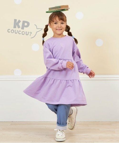 KP / ケーピー ミニ丈・ひざ丈ワンピース | KP coucou?(ケーピーククー)ふんわりワンピース(90～140) | 詳細4