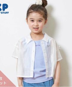 KP / ケーピー シャツ・ブラウス | KP(ケーピー)シアーシャツ＆ボーダータンクトップセット