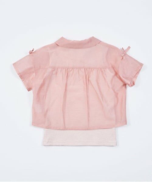 KP / ケーピー シャツ・ブラウス | KP(ケーピー)シアーシャツ＆ボーダータンクトップセット | 詳細13