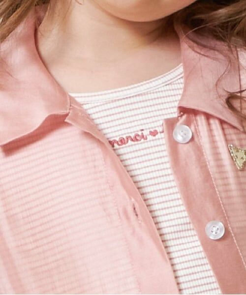 KP / ケーピー シャツ・ブラウス | KP(ケーピー)シアーシャツ＆ボーダータンクトップセット | 詳細8