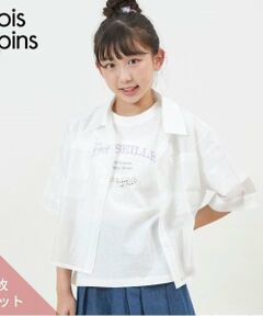 KP / ケーピー Tシャツ | troislapins(トロワラパン)シアーシャツ＆半袖Tシャツセット