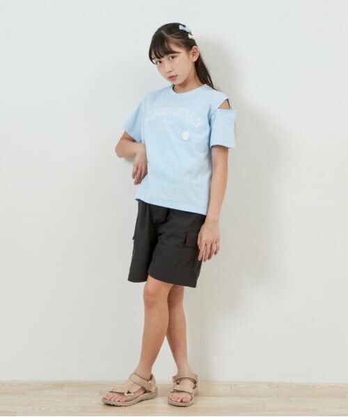 KP / ケーピー Tシャツ | troislapins(トロワラパン)肩開き半袖Tシャツ | 詳細1