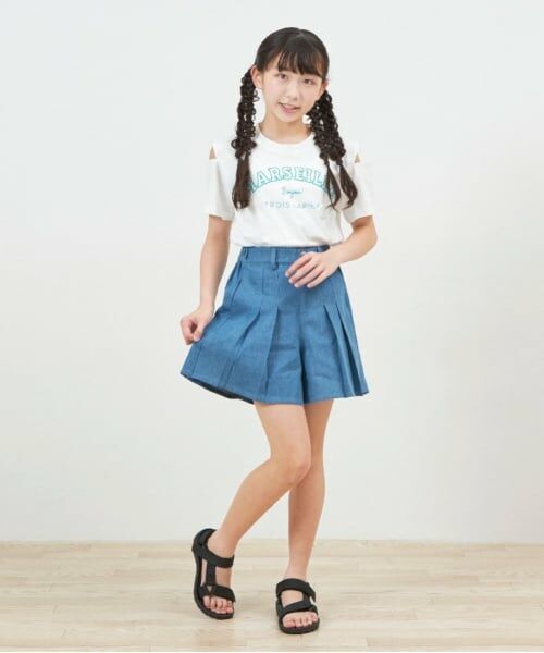 KP / ケーピー Tシャツ | troislapins(トロワラパン)肩開き半袖Tシャツ | 詳細4