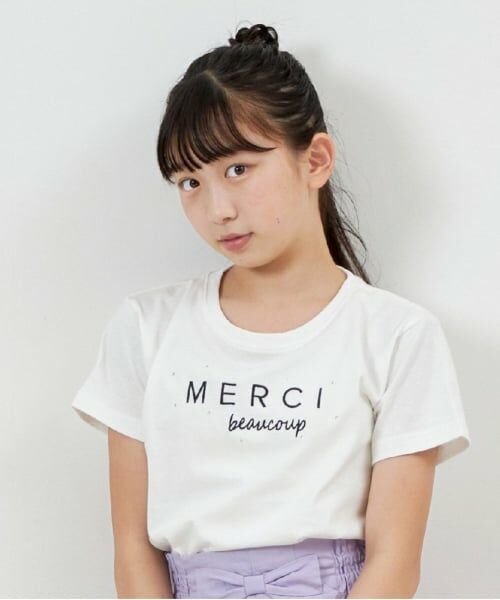 KP / ケーピー Tシャツ | troislapins(トロワラパン)ロゴプリント半袖Tシャツ | 詳細3