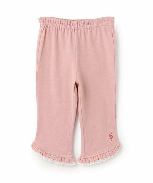 KP / ケーピー ショート・ハーフ・半端丈パンツ | 裾フリル6分丈パンツ（ピンク）