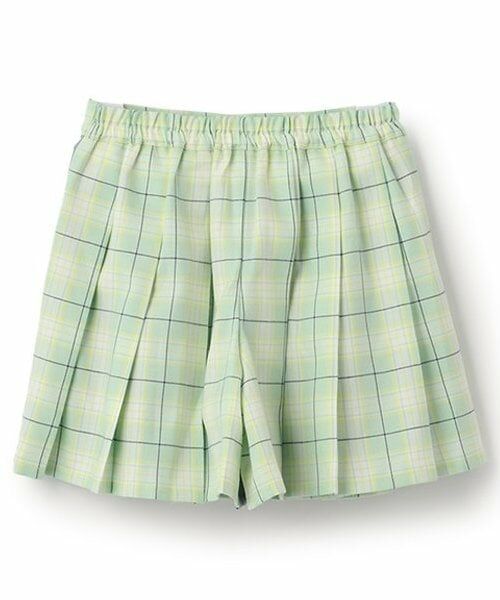 KP / ケーピー ショート・ハーフ・半端丈パンツ | チェックプリーツキュロット | 詳細1