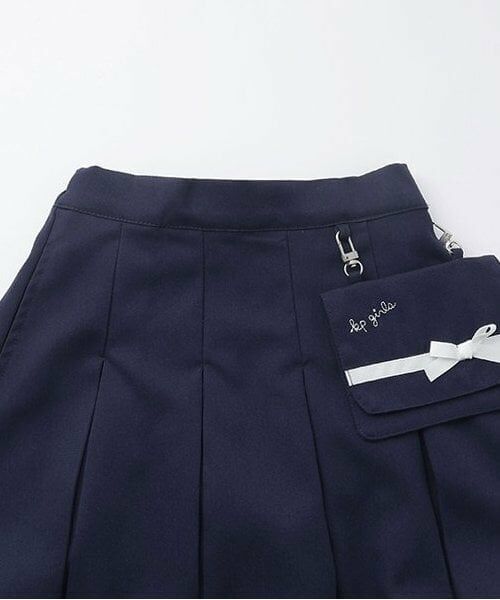 KP / ケーピー ショート・ハーフ・半端丈パンツ | 移動ポケットつきプリーツスカパン | 詳細2