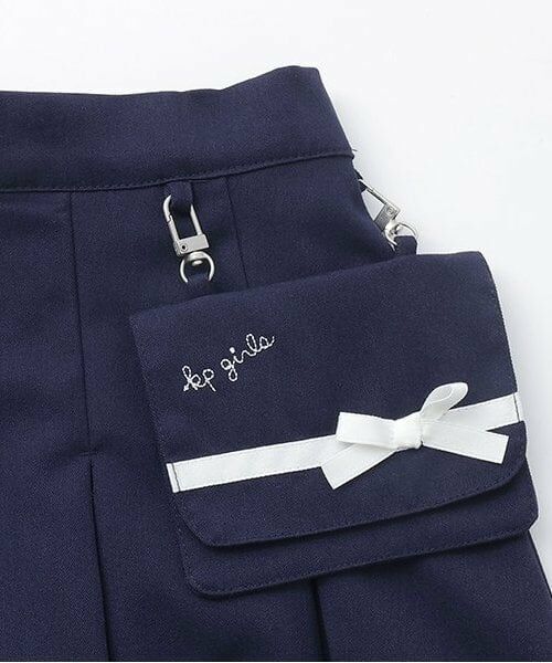 KP / ケーピー ショート・ハーフ・半端丈パンツ | 移動ポケットつきプリーツスカパン | 詳細3