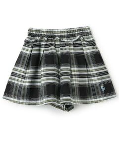 KP / ケーピー ショート・ハーフ・半端丈パンツ | ウエストシャーリングチェックキュロット