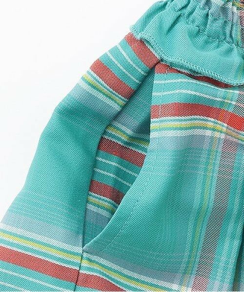 KP / ケーピー ショート・ハーフ・半端丈パンツ | ウエストシャーリングチェックキュロット | 詳細3