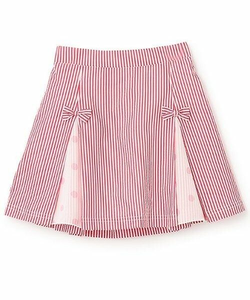 KP / ケーピー ショート・ハーフ・半端丈パンツ | サッカーストライプ　天竺パンツのスカパン（赤）