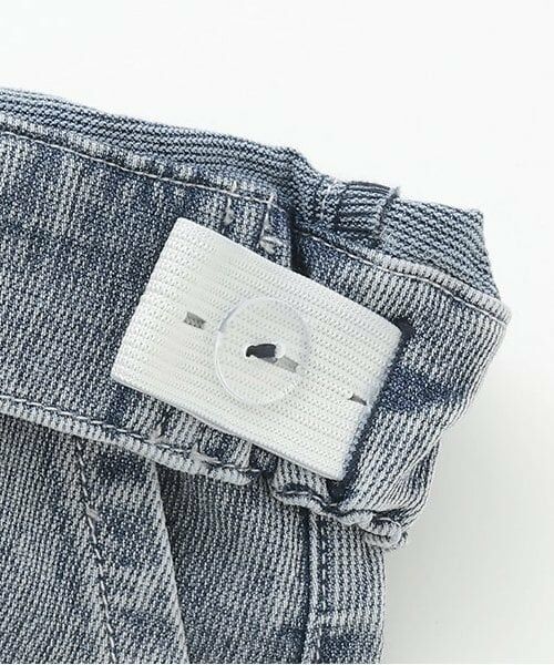 KP / ケーピー ミニ・ひざ丈スカート | メッシュデニムプリーツスカート | 詳細3