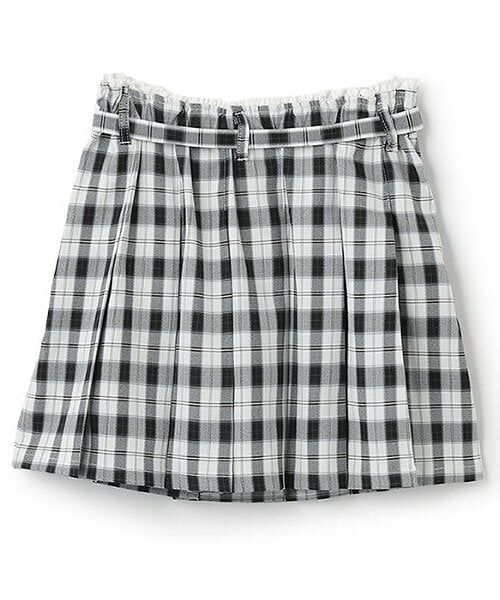 KP / ケーピー ショート・ハーフ・半端丈パンツ | ウエストレースチェックプリーツスカート | 詳細1
