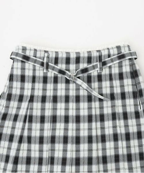 KP / ケーピー ショート・ハーフ・半端丈パンツ | ウエストレースチェックプリーツスカート | 詳細2