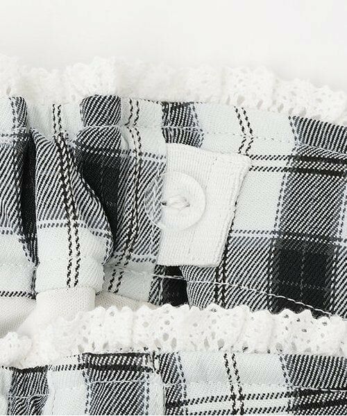 KP / ケーピー ショート・ハーフ・半端丈パンツ | ウエストレースチェックプリーツスカート | 詳細3