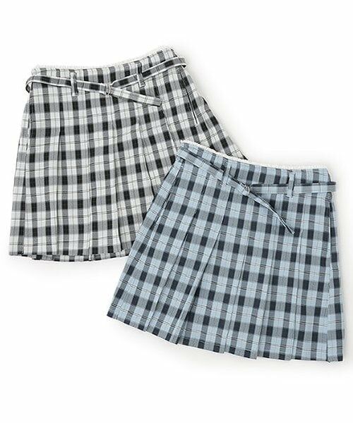 KP / ケーピー ショート・ハーフ・半端丈パンツ | ウエストレースチェックプリーツスカート | 詳細9