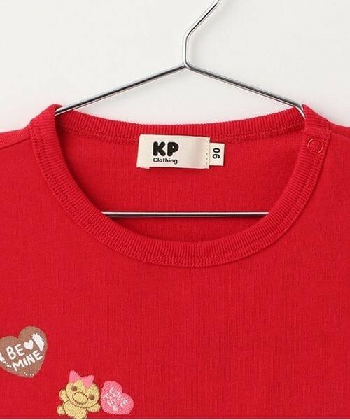 KP / ケーピー Tシャツ | バレンタインmimiアップリケ長袖Tシャツ | 詳細2