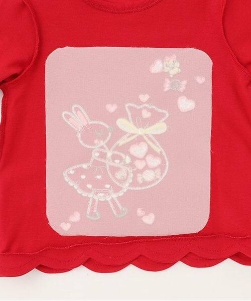 KP / ケーピー Tシャツ | バレンタインmimiアップリケ長袖Tシャツ | 詳細4