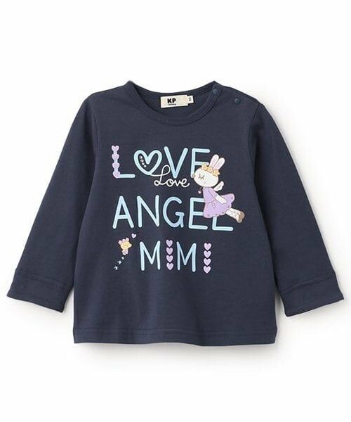 KP / ケーピー Tシャツ | エンジェルmimi長袖Tシャツ（紺）