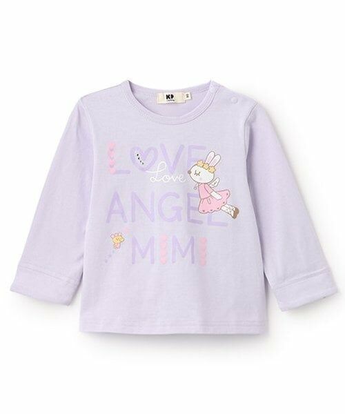 KP / ケーピー Tシャツ | エンジェルmimi長袖Tシャツ（ラベンダー）