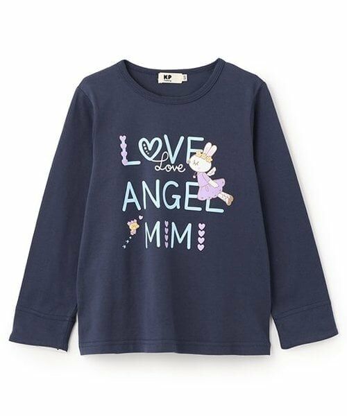 KP / ケーピー Tシャツ | エンジェルmimi長袖Tシャツ（紺）