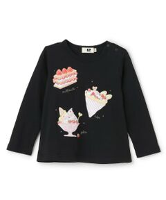 KP / ケーピー Tシャツ | いちごスイーツプリント長袖Tシャツ
