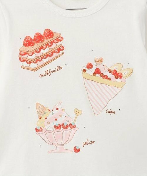 KP / ケーピー Tシャツ | いちごスイーツプリント長袖Tシャツ | 詳細3