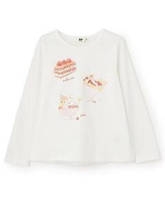 KP / ケーピー Tシャツ | いちごスイーツプリント長袖Tシャツ