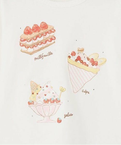 KP / ケーピー Tシャツ | いちごスイーツプリント長袖Tシャツ | 詳細3