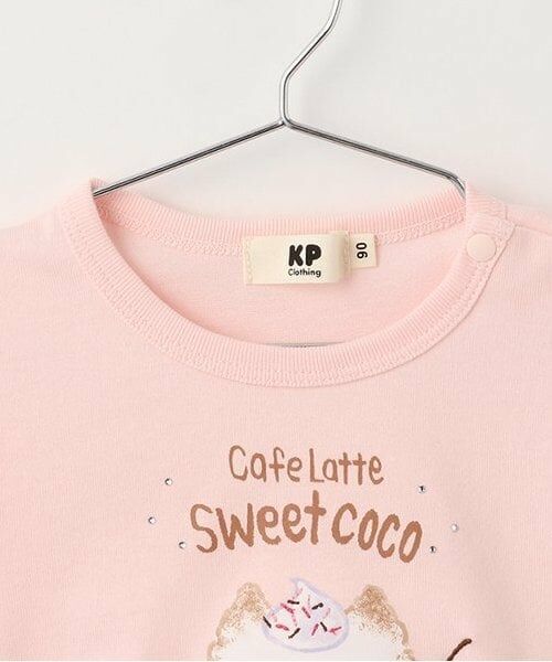 KP / ケーピー Tシャツ | ラテcocoプリント長袖Tシャツ | 詳細2