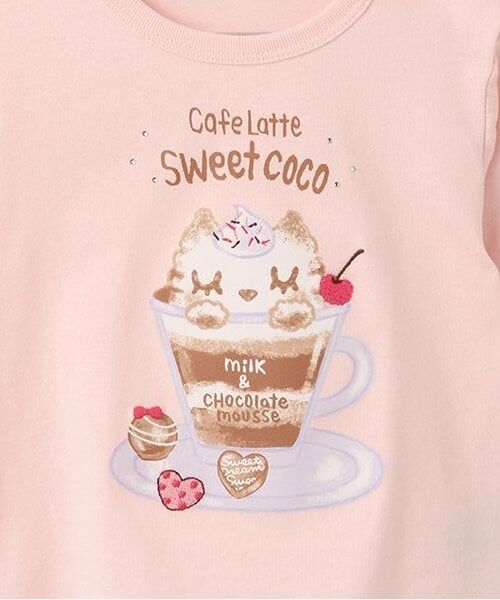 KP / ケーピー Tシャツ | ラテcocoプリント長袖Tシャツ | 詳細3