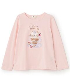KP / ケーピー Tシャツ | ラテcocoプリント長袖Tシャツ