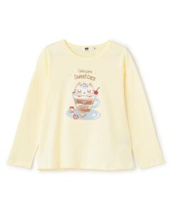 KP / ケーピー Tシャツ | ラテcocoプリント長袖Tシャツ