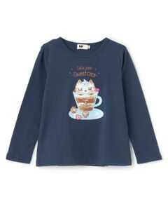 KP / ケーピー Tシャツ | ラテcocoプリント長袖Tシャツ