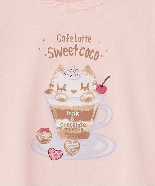 KP / ケーピー Tシャツ | ラテcocoプリント長袖Tシャツ | 詳細3