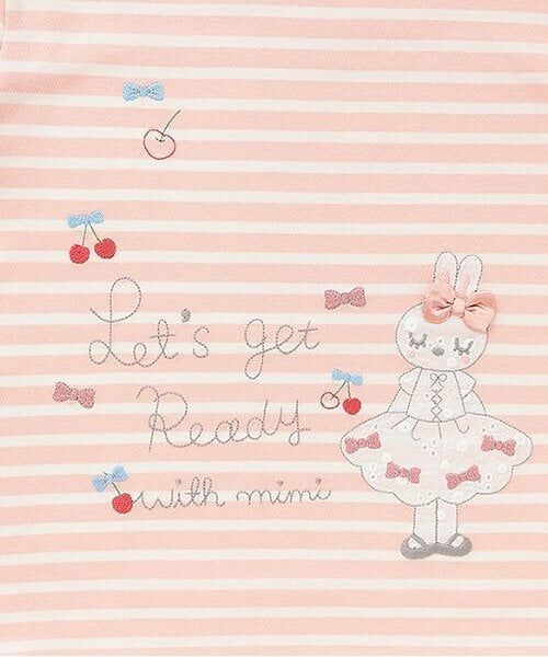 KP / ケーピー Tシャツ | mimiアップリケボーダー長袖Tシャツ | 詳細3