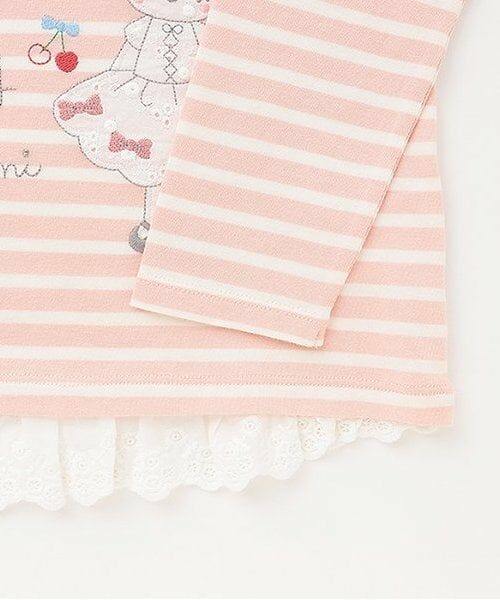 KP / ケーピー Tシャツ | mimiアップリケボーダー長袖Tシャツ | 詳細4