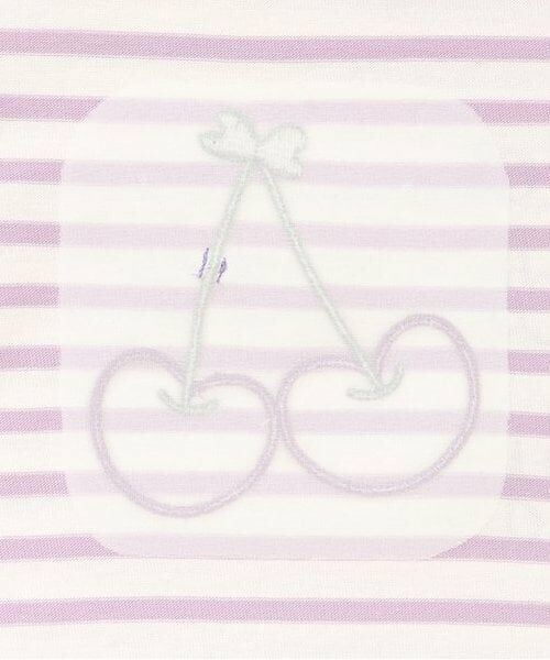 KP / ケーピー Tシャツ | 肩チュールボーダー長袖Tシャツ | 詳細4