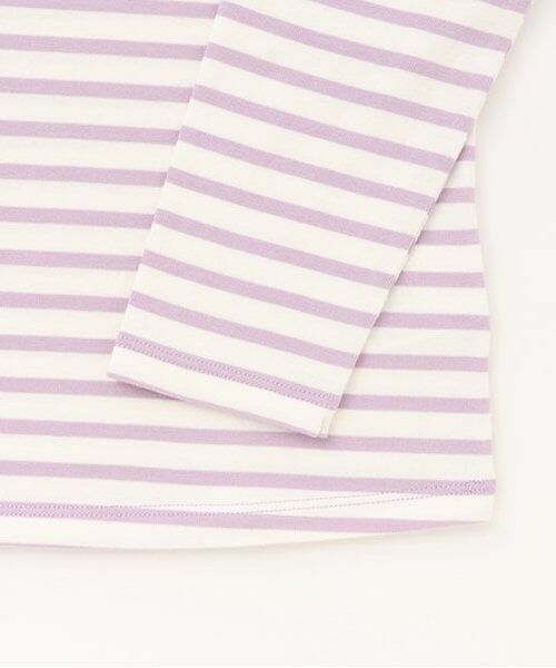 KP / ケーピー Tシャツ | 肩チュールボーダー長袖Tシャツ | 詳細6